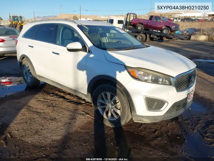 5XYPG4A38HG210250 2017 Kia Sorento 2.4L Lx