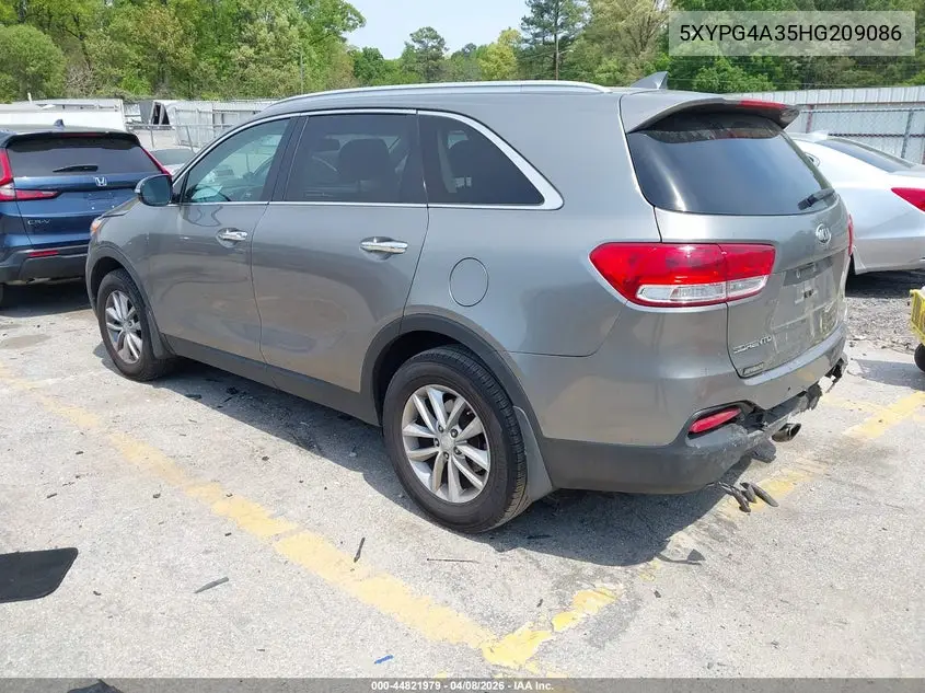 5XYPG4A35HG209086 2017 Kia Sorento 2.4L Lx