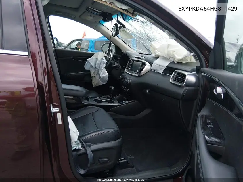 2017 Kia Sorento 3.3L Sx VIN: 5XYPKDA54HG311429 Lot: 45544899