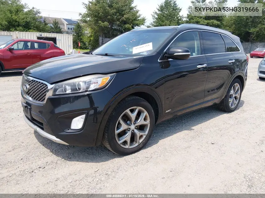 2017 Kia Sorento 3.3L Sx VIN: 5XYPKDA53HG319666 Lot: 45566311