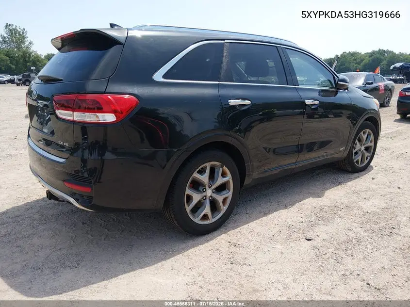 2017 Kia Sorento 3.3L Sx VIN: 5XYPKDA53HG319666 Lot: 45566311