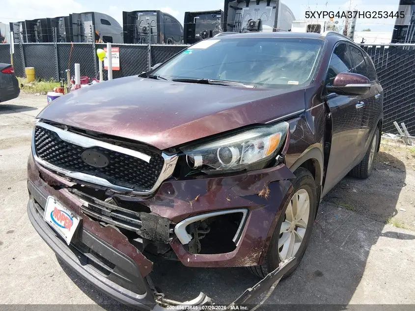 2017 Kia Sorento 2.4L Lx VIN: 5XYPG4A37HG253445 Lot: 45673645