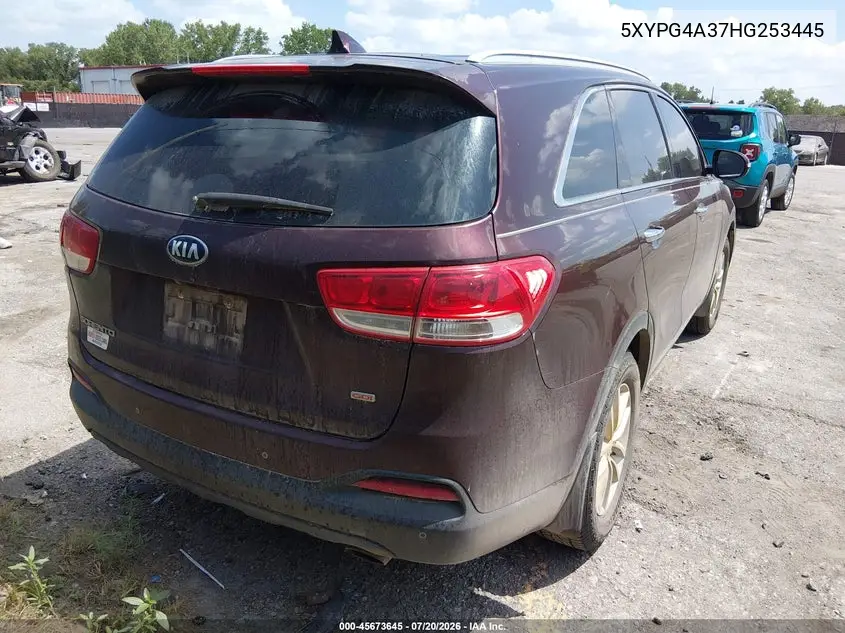 2017 Kia Sorento 2.4L Lx VIN: 5XYPG4A37HG253445 Lot: 45673645