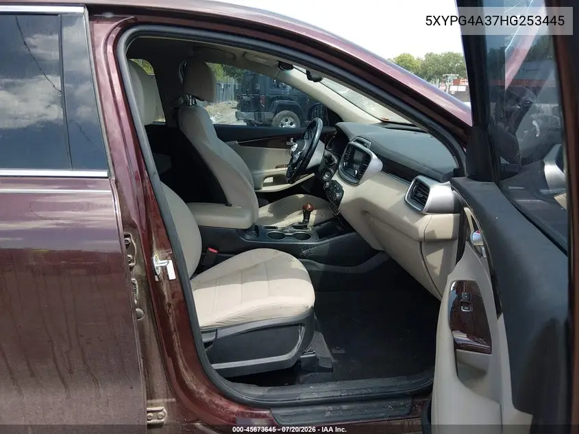 2017 Kia Sorento 2.4L Lx VIN: 5XYPG4A37HG253445 Lot: 45673645