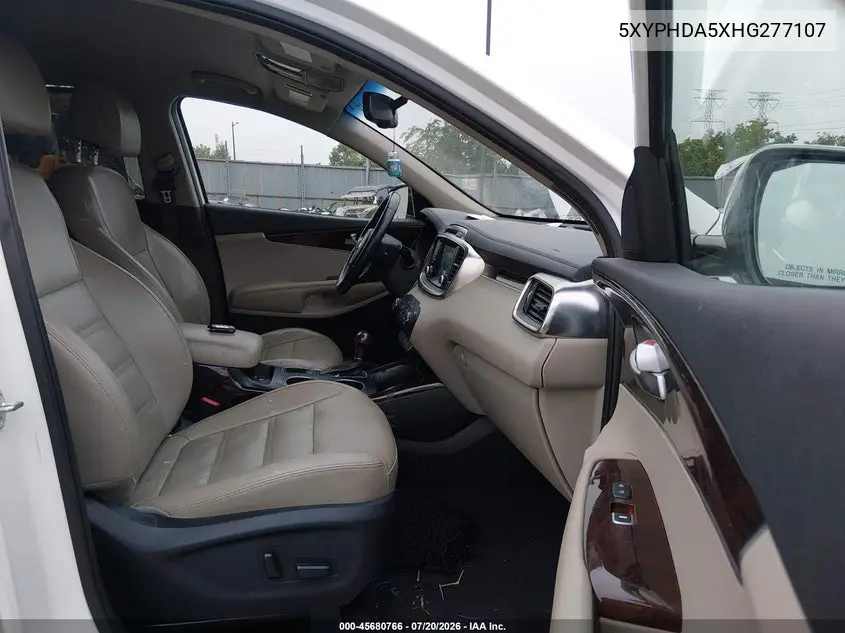 2017 Kia Sorento 3.3L Ex VIN: 5XYPHDA5XHG277107 Lot: 45680766