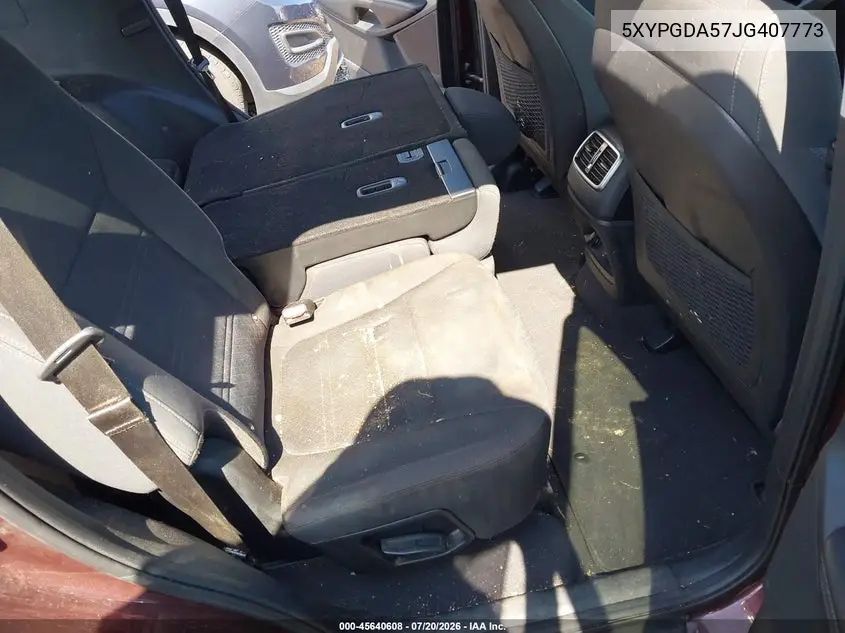 2018 Kia Sorento 3.3L Lx VIN: 5XYPGDA57JG407773 Lot: 45640608