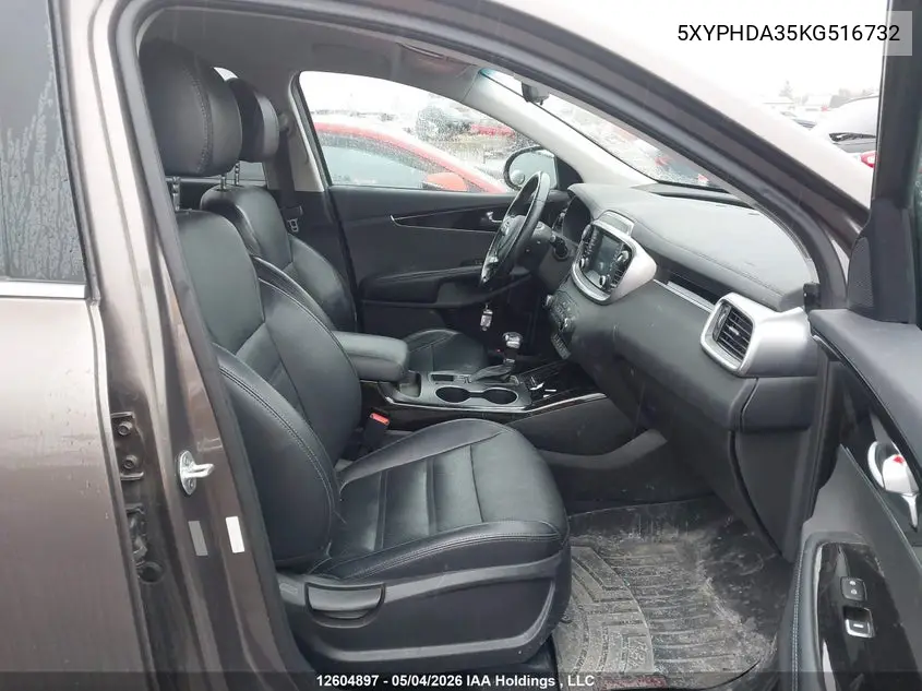 2019 Kia Sorento VIN: 5XYPHDA35KG516732 Lot: 12604897