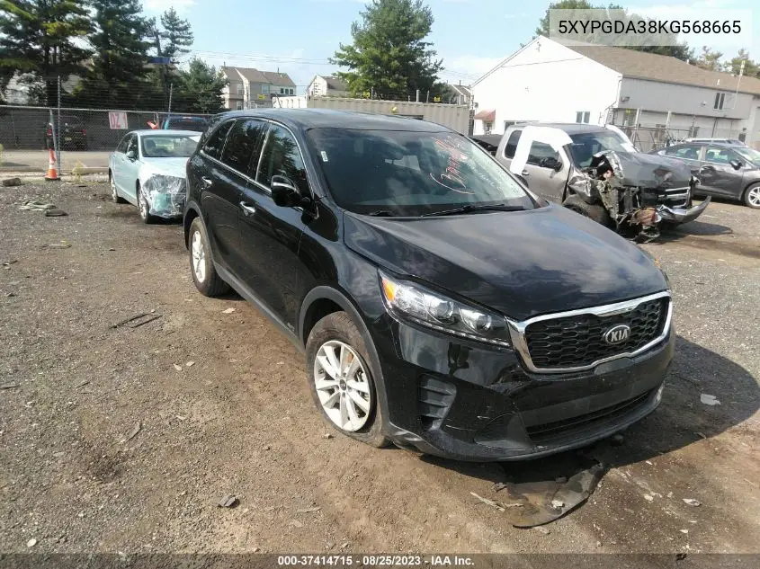 5XYPGDA38KG568665 2019 Kia Sorento 2.4L Lx