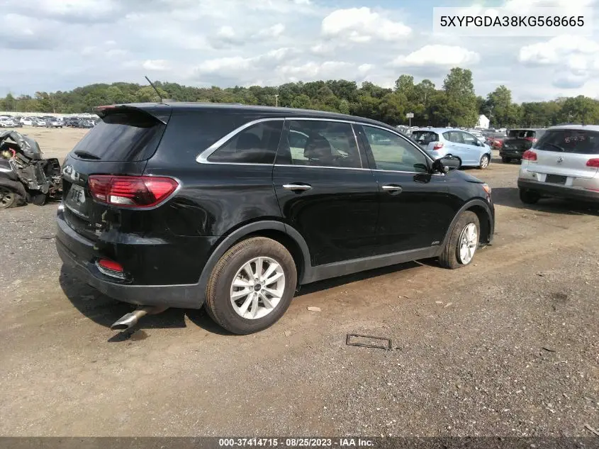 5XYPGDA38KG568665 2019 Kia Sorento 2.4L Lx