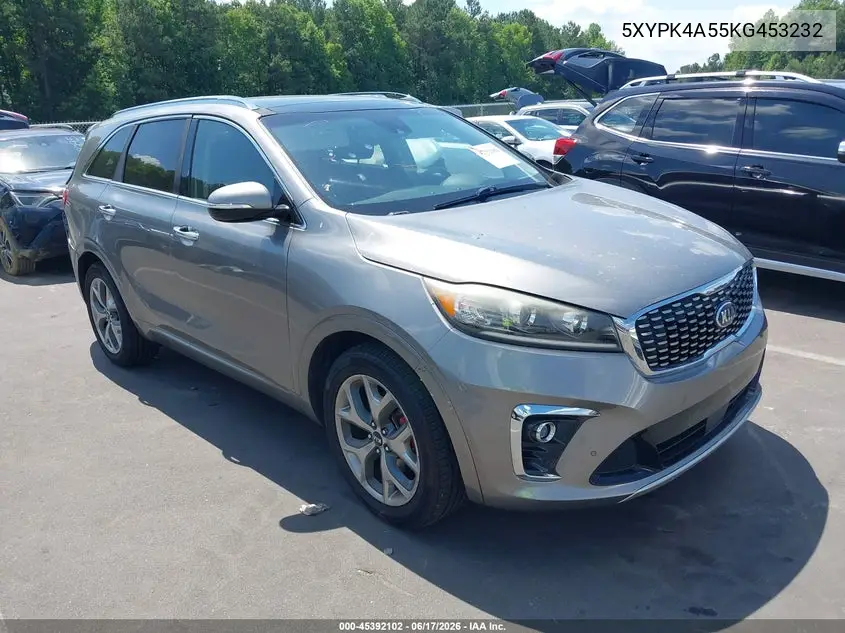 2019 Kia Sorento 3.3L Sx VIN: 5XYPK4A55KG453232 Lot: 45392102