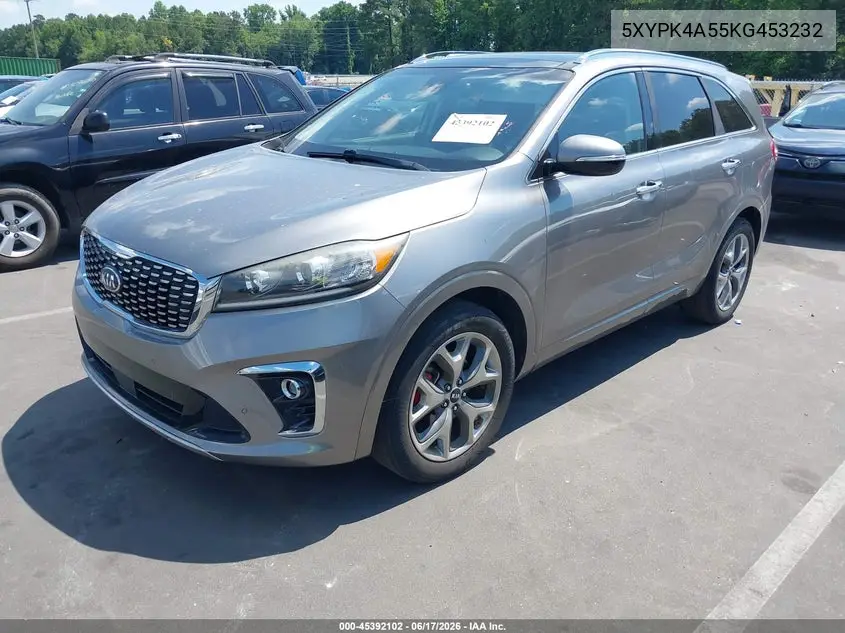 2019 Kia Sorento 3.3L Sx VIN: 5XYPK4A55KG453232 Lot: 45392102