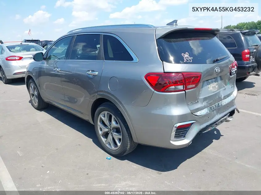 2019 Kia Sorento 3.3L Sx VIN: 5XYPK4A55KG453232 Lot: 45392102