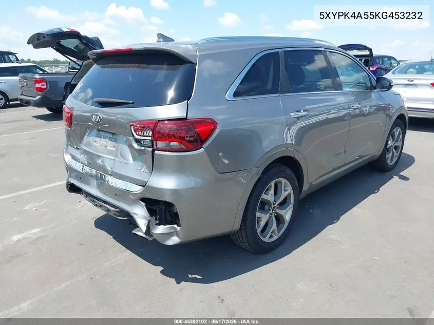 2019 Kia Sorento 3.3L Sx VIN: 5XYPK4A55KG453232 Lot: 45392102