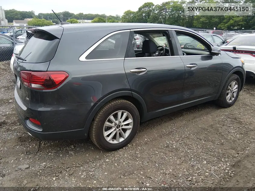 2019 Kia Sorento 2.4L Lx VIN: 5XYPG4A37KG445150 Lot: 45423370