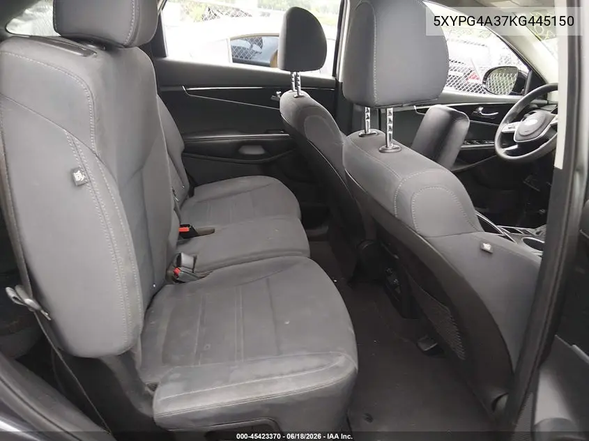 2019 Kia Sorento 2.4L Lx VIN: 5XYPG4A37KG445150 Lot: 45423370