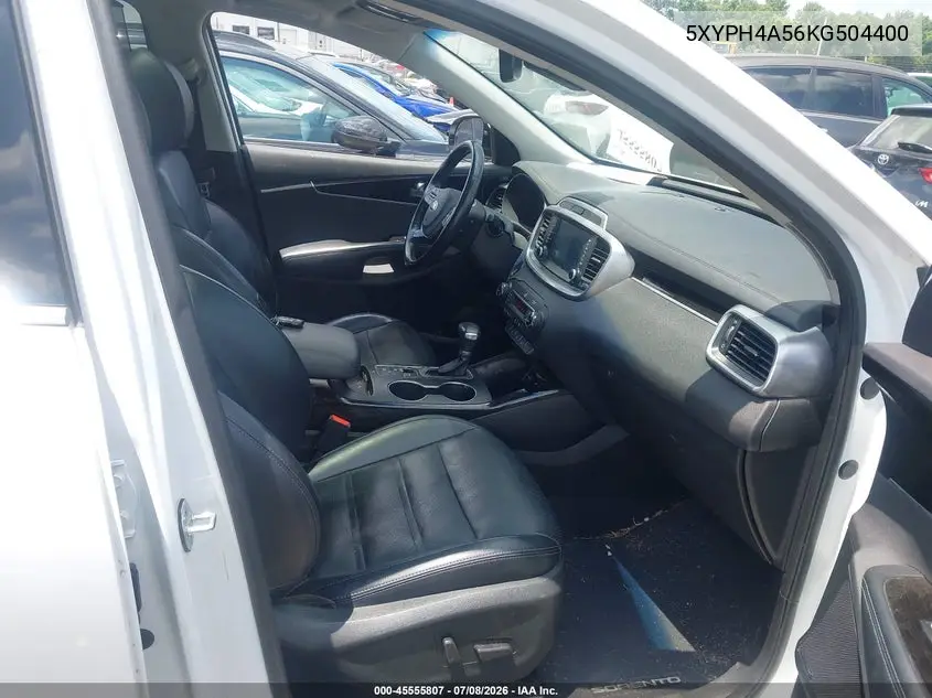 2019 Kia Sorento 3.3L Ex VIN: 5XYPH4A56KG504400 Lot: 45555807