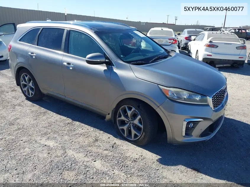 2019 Kia Sorento 3.3L Sx VIN: 5XYPK4A5XKG460077 Lot: 45566506