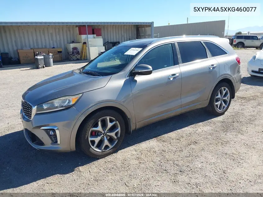 2019 Kia Sorento 3.3L Sx VIN: 5XYPK4A5XKG460077 Lot: 45566506