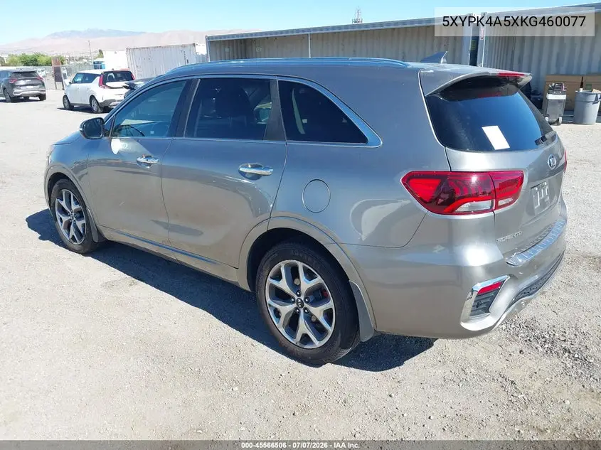 2019 Kia Sorento 3.3L Sx VIN: 5XYPK4A5XKG460077 Lot: 45566506