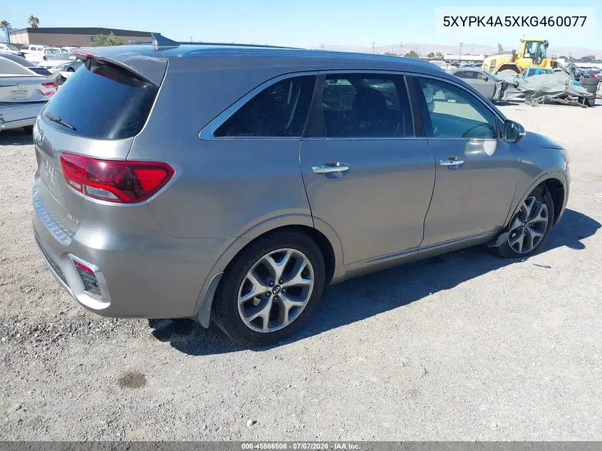 2019 Kia Sorento 3.3L Sx VIN: 5XYPK4A5XKG460077 Lot: 45566506