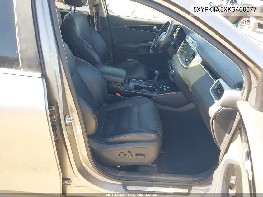 2019 Kia Sorento 3.3L Sx VIN: 5XYPK4A5XKG460077 Lot: 45566506