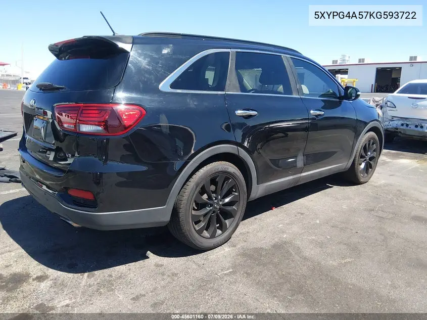 2019 Kia Sorento 3.3L S VIN: 5XYPG4A57KG593722 Lot: 45601160