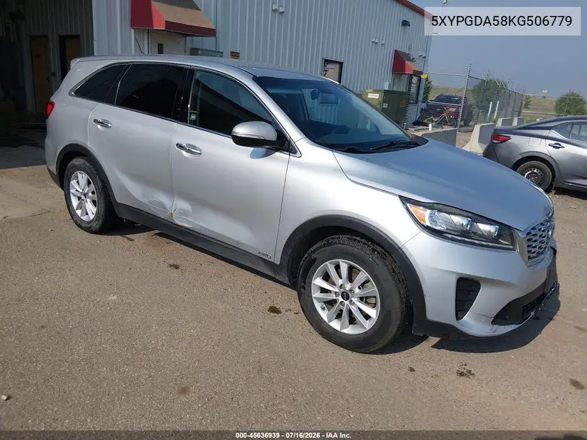 2019 Kia Sorento 3.3L Lx VIN: 5XYPGDA58KG506779 Lot: 45636939