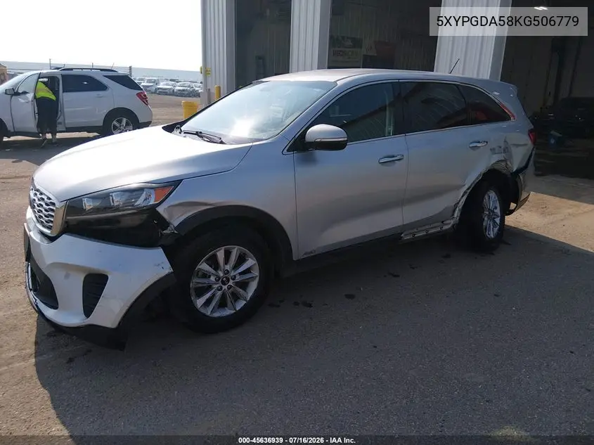 2019 Kia Sorento 3.3L Lx VIN: 5XYPGDA58KG506779 Lot: 45636939