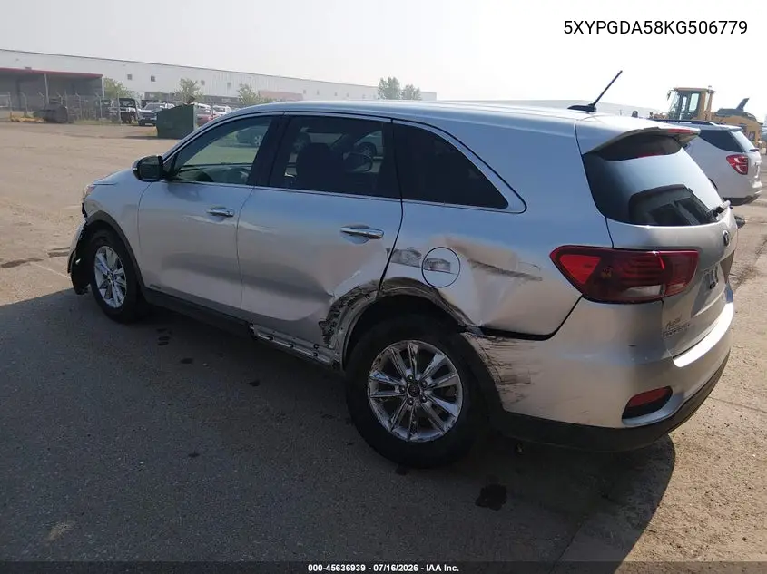 2019 Kia Sorento 3.3L Lx VIN: 5XYPGDA58KG506779 Lot: 45636939