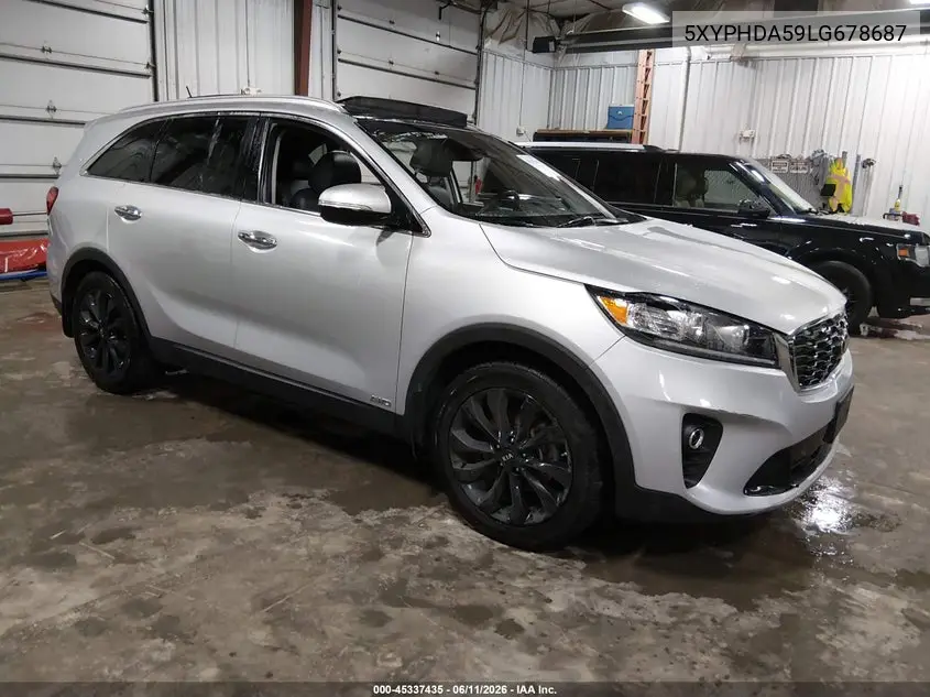 2020 Kia Sorento 3.3L Ex VIN: 5XYPHDA59LG678687 Lot: 45337435