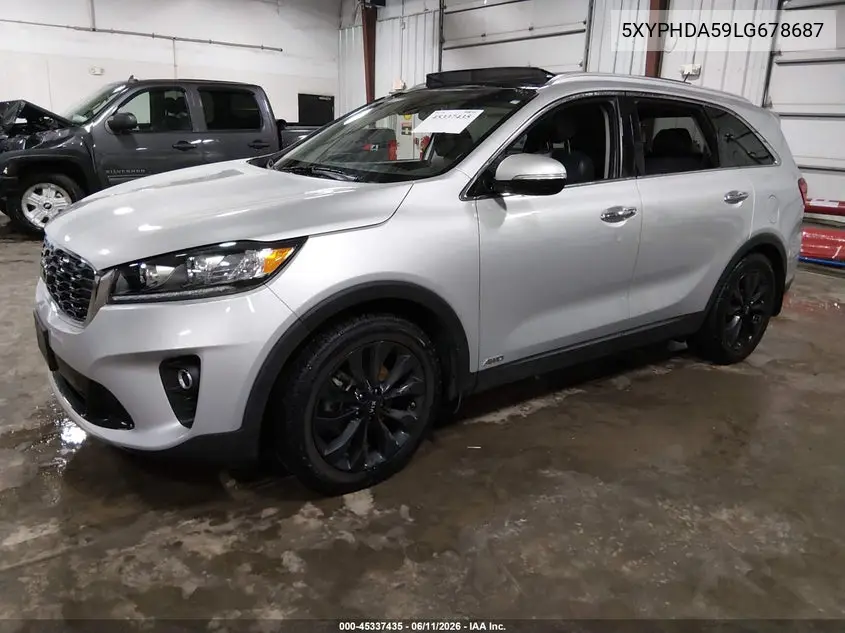 2020 Kia Sorento 3.3L Ex VIN: 5XYPHDA59LG678687 Lot: 45337435