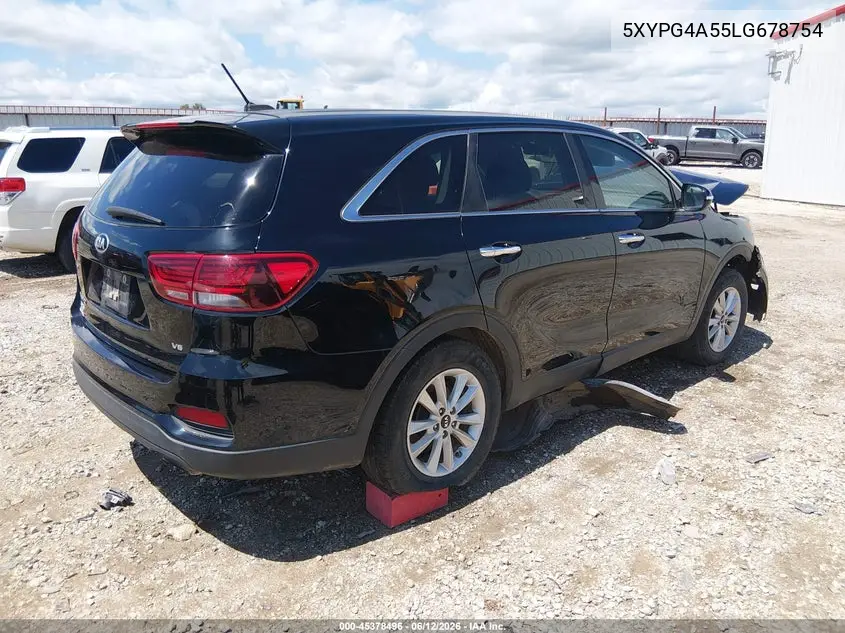 2020 Kia Sorento 3.3L Lx VIN: 5XYPG4A55LG678754 Lot: 45378496