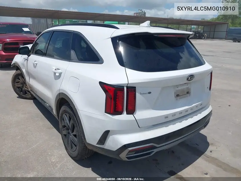 2021 Kia Sorento S VIN: 5XYRL4LC5MG010910 Lot: 45344058