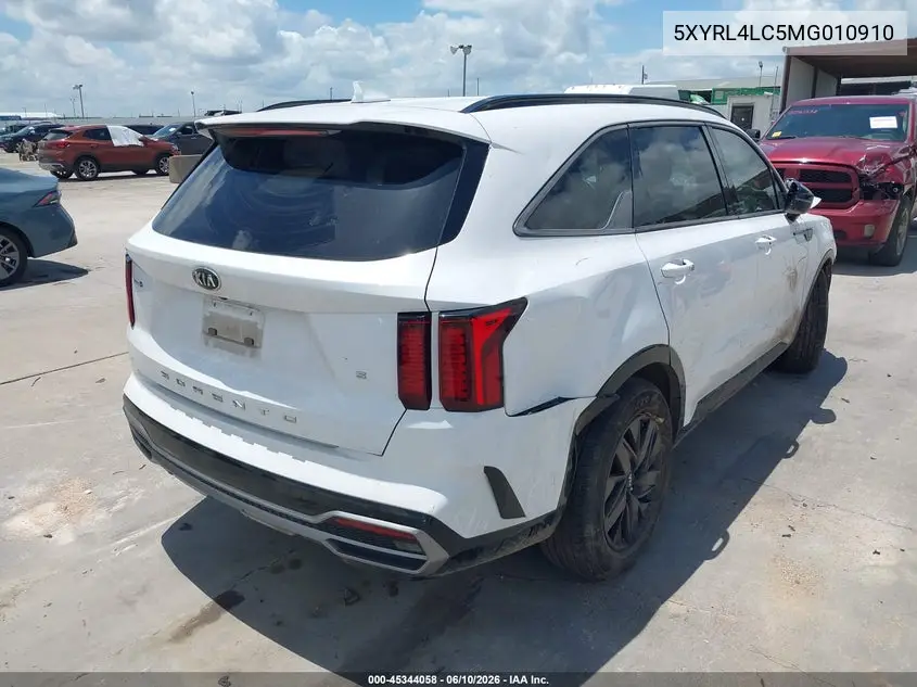 2021 Kia Sorento S VIN: 5XYRL4LC5MG010910 Lot: 45344058