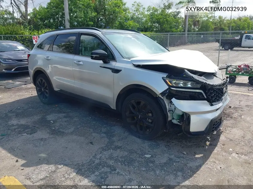 2021 Kia Sorento Sx VIN: 5XYRK4LF0MG032939 Lot: 45668693