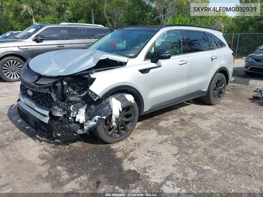 2021 Kia Sorento Sx VIN: 5XYRK4LF0MG032939 Lot: 45668693