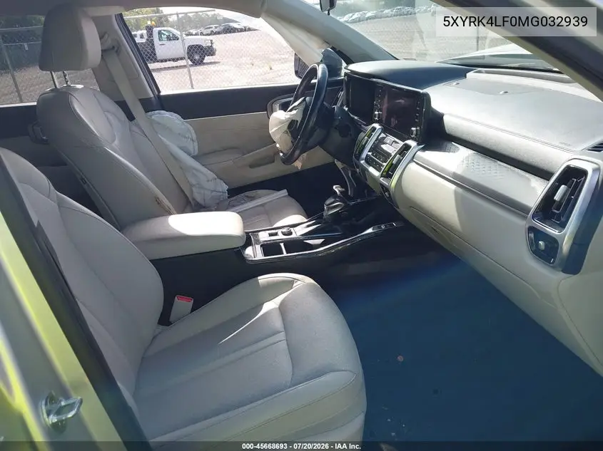 2021 Kia Sorento Sx VIN: 5XYRK4LF0MG032939 Lot: 45668693