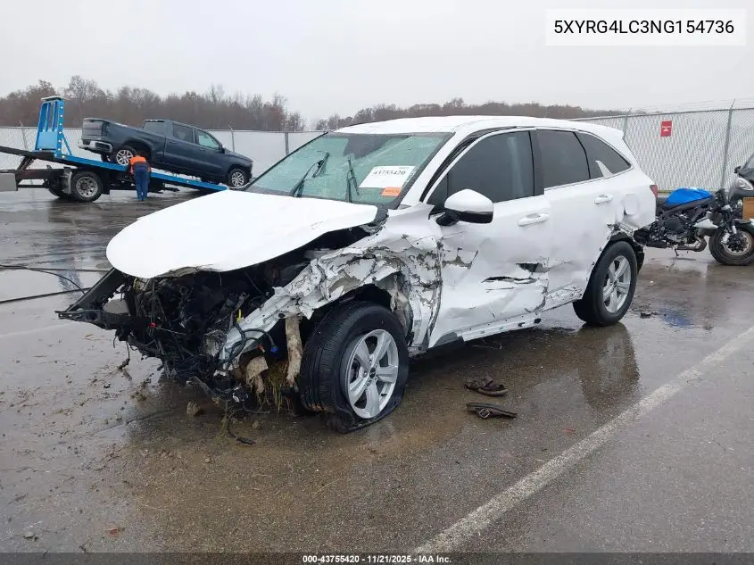 5XYRG4LC3NG154736 2022 Kia Sorento Lx