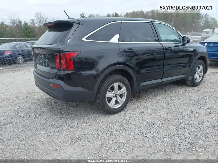 2022 Kia Sorento Lx VIN: 5XYRGDLC5NG097021 Lot: 44984328