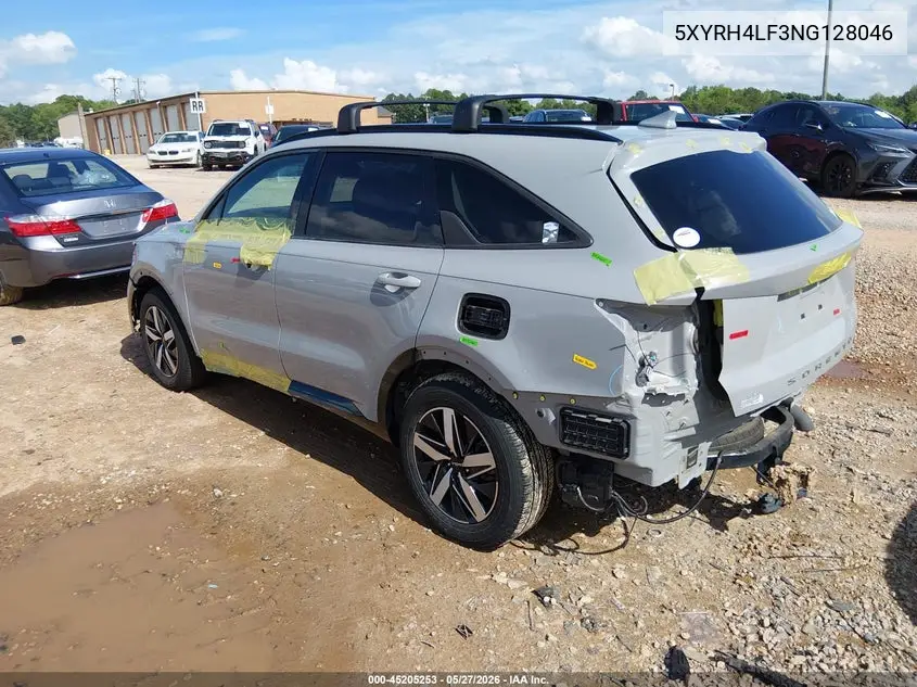 2022 Kia Sorento Ex VIN: 5XYRH4LF3NG128046 Lot: 45205253