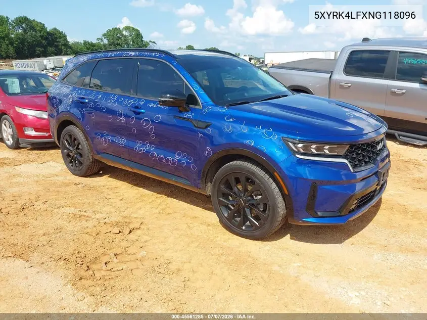2022 Kia Sorento Sx VIN: 5XYRK4LFXNG118096 Lot: 45561285