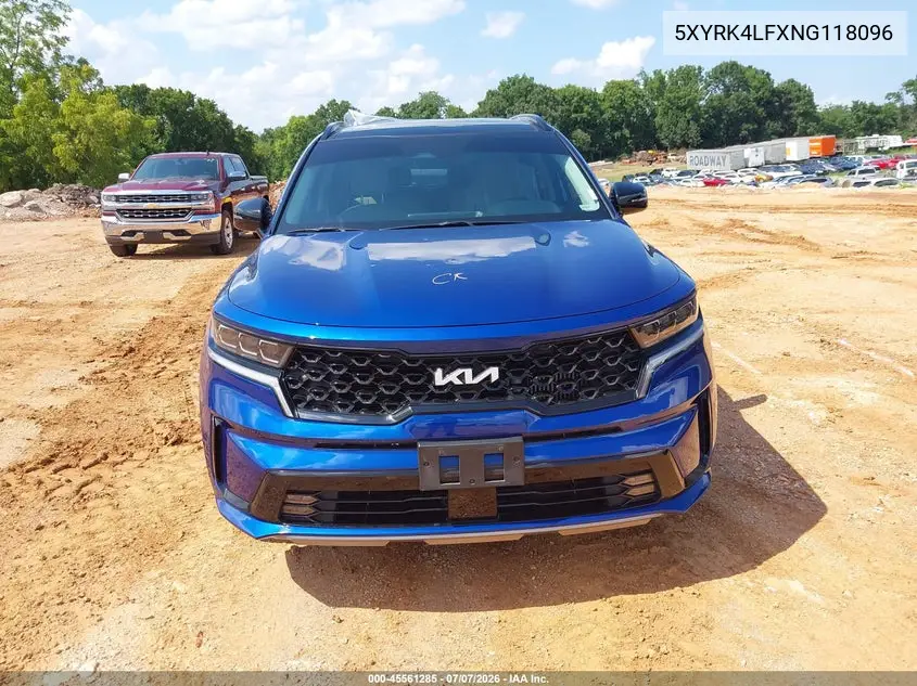 2022 Kia Sorento Sx VIN: 5XYRK4LFXNG118096 Lot: 45561285