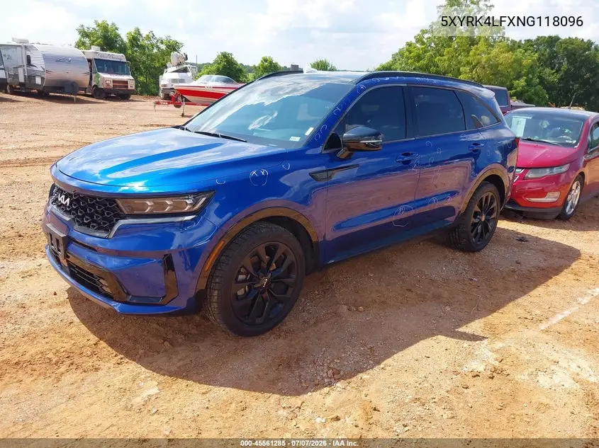 2022 Kia Sorento Sx VIN: 5XYRK4LFXNG118096 Lot: 45561285