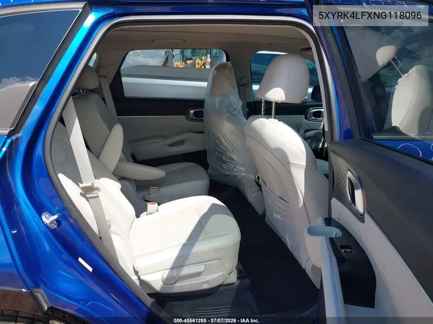 2022 Kia Sorento Sx VIN: 5XYRK4LFXNG118096 Lot: 45561285