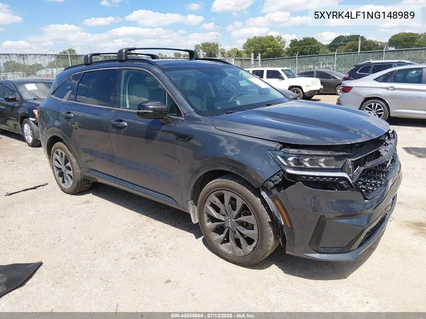 2022 Kia Sorento Sx VIN: 5XYRK4LF1NG148989 Lot: 45580664