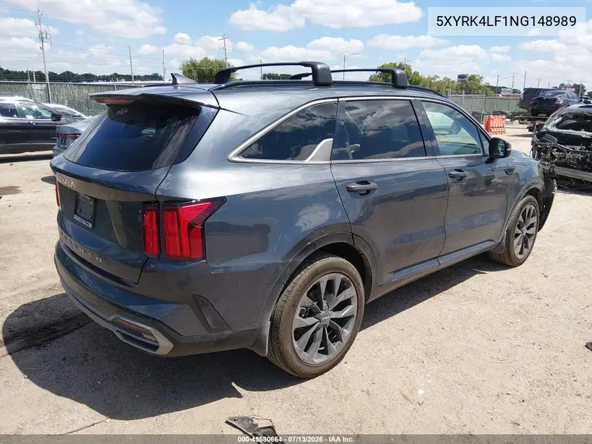 2022 Kia Sorento Sx VIN: 5XYRK4LF1NG148989 Lot: 45580664