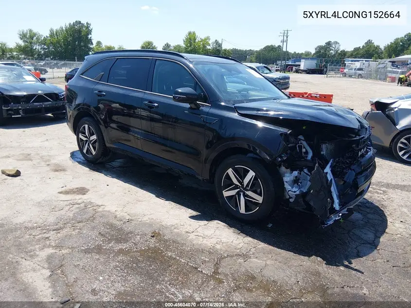 2022 Kia Sorento S VIN: 5XYRL4LC0NG152664 Lot: 45604070