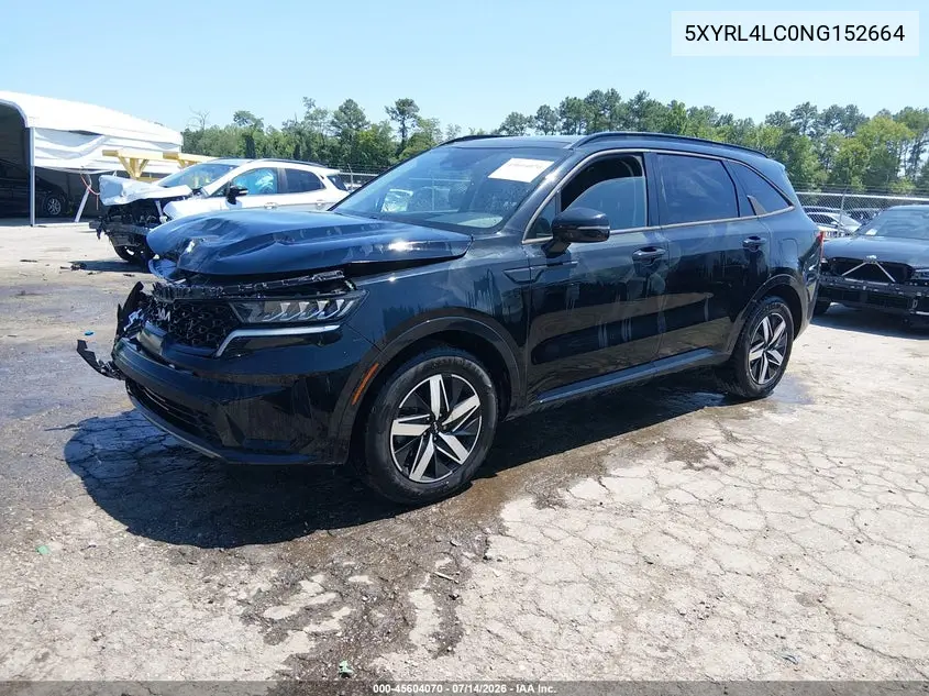 2022 Kia Sorento S VIN: 5XYRL4LC0NG152664 Lot: 45604070