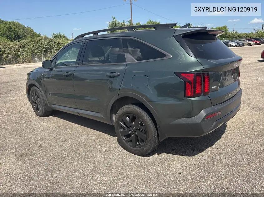 2022 Kia Sorento X-Line S VIN: 5XYRLDLC1NG120919 Lot: 45607567