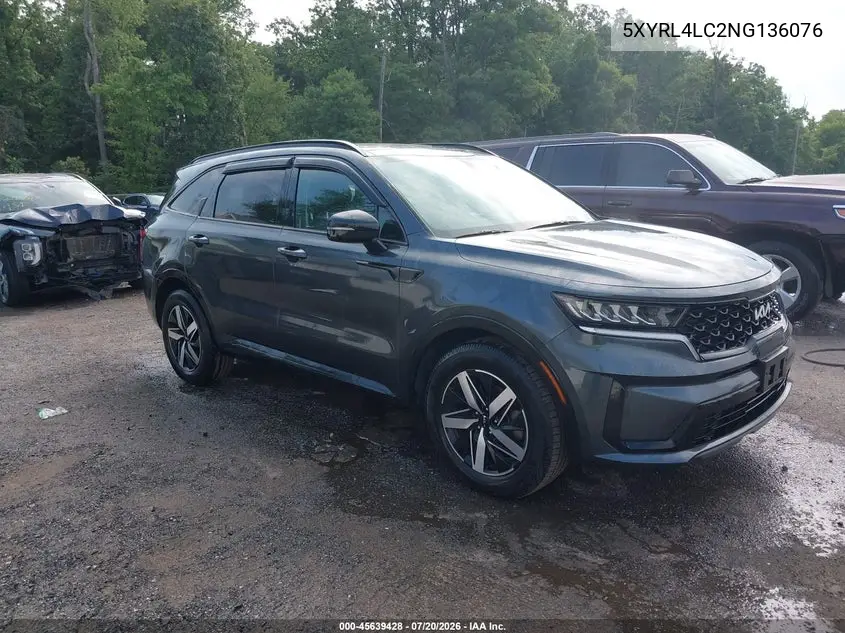 2022 Kia Sorento S VIN: 5XYRL4LC2NG136076 Lot: 45639428